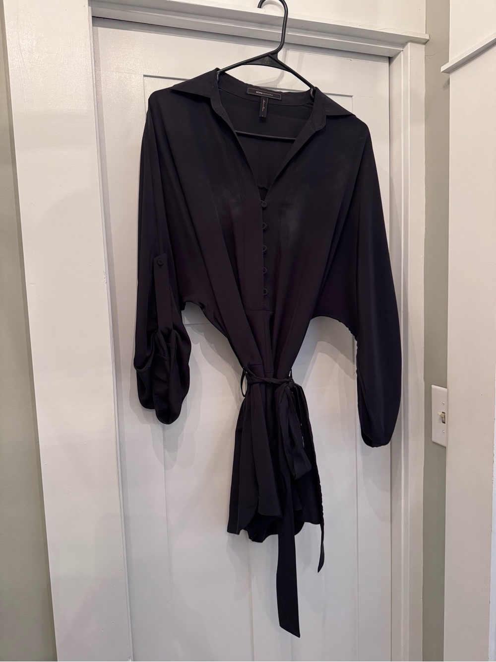 100%silk black BCBG romper
